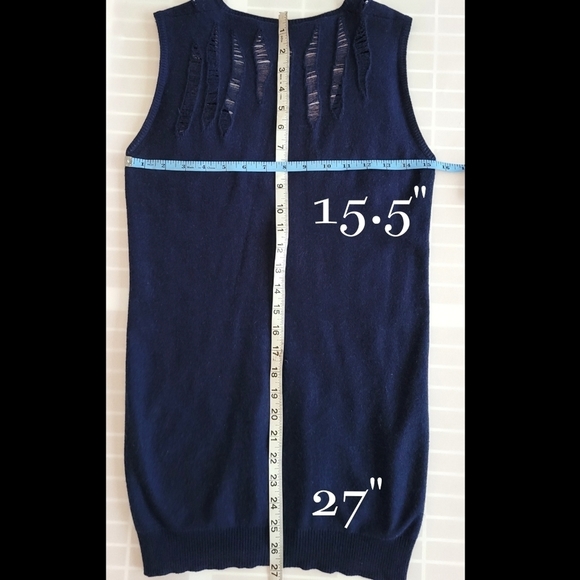 STELLA Mccartney distressed knit top distressed sleeveless sweater vest - Picture 7 of 7